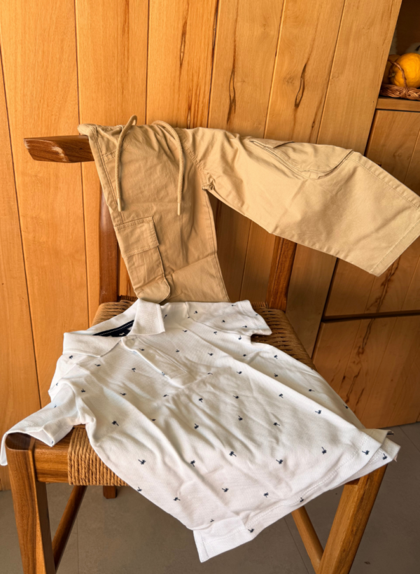MIMO_747_PANTALON_KID_CARGO_MENORCA_5Y_CAMEL_CLARO POLO KID SUMMER