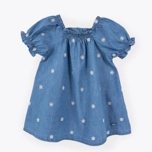 VESTIDO DENIM MINI BORDADO
