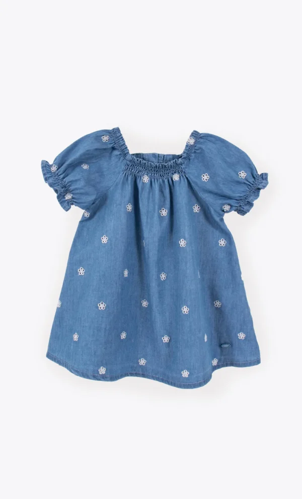 VESTIDO DENIM MINI BORDADO