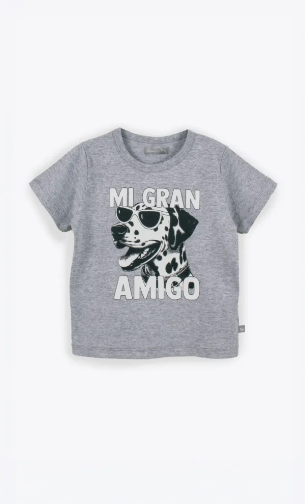MIMO_763_REMERA_KID_AMIGO_40_GRIS_MELANGE REMERA KID AMIGO