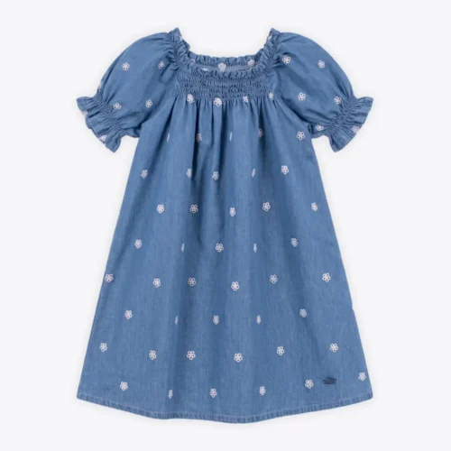 VESTIDO DENIM KID  BORDADO