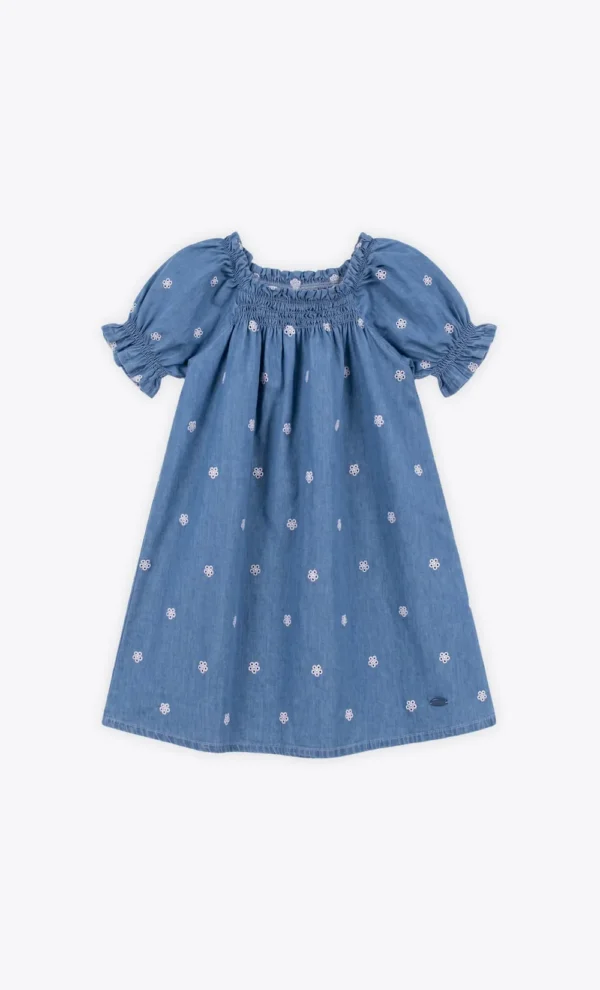 VESTIDO DENIM KID  BORDADO